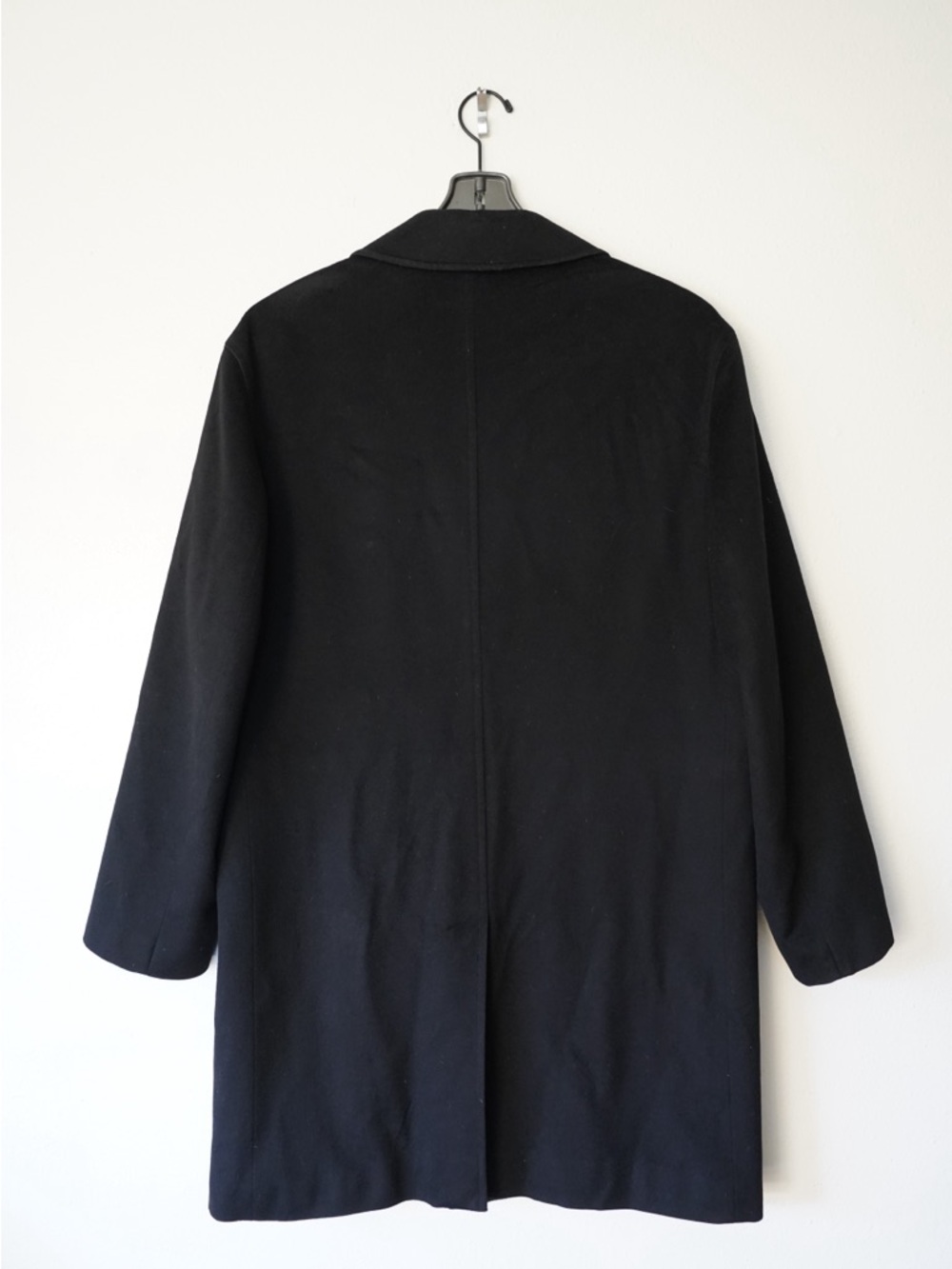 Loro Piana Nordstrom Classic Black Wool Storm System Overcoat Trench Coat 40R - Picture 6 of 13
